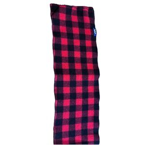 Vintage Woolrich Scarf‎ Wool Red Black Buffalo Plaid Squared Edges Wilderness